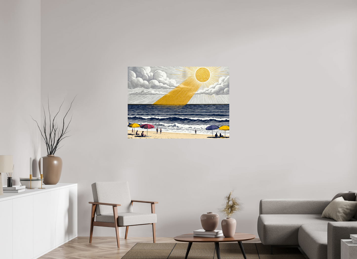 ISO A0 (118,9 x 84,1 cm), Photo Print On Fuji Crystal DP II ✓ COPIE_Sunlit Waves