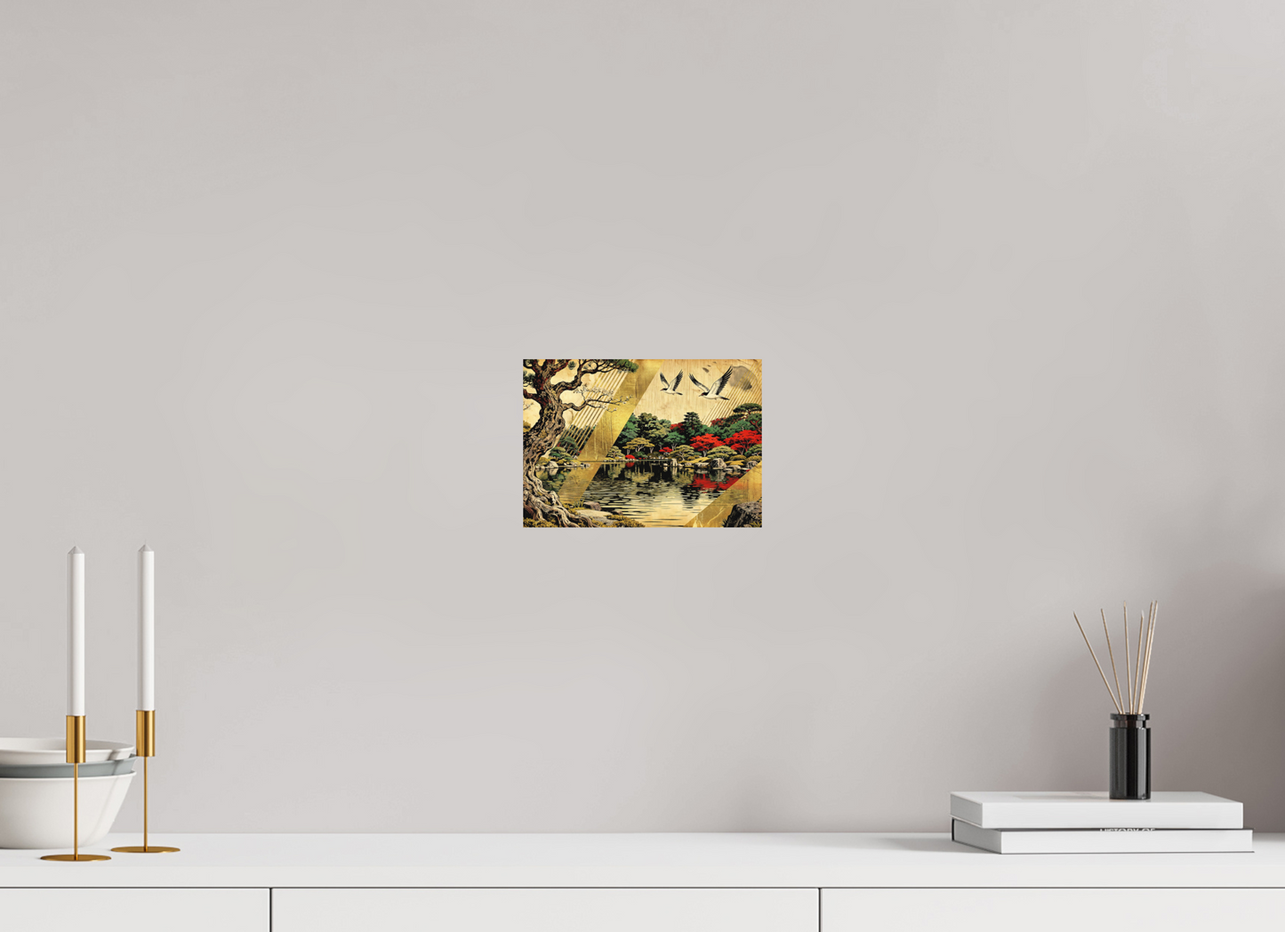 ISO A5 (21 x 14,8 cm), Alu Dibond Oriental Zen Park in Autumn ✓