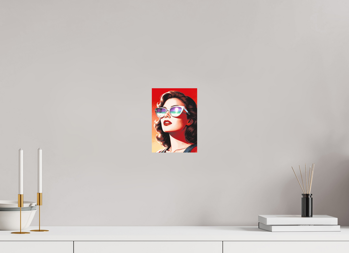 ISO A5 (14,8 x 21 cm), Photo Print On Fuji Crystal DP II Women's Pop Art Sunglasses