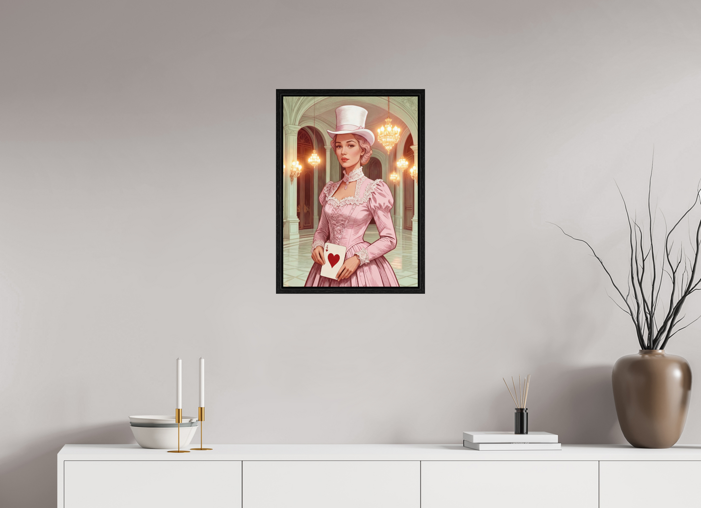 ISO A2 (42 x 59,4 cm), Floater Frame Steampunk Pink Lady ✓