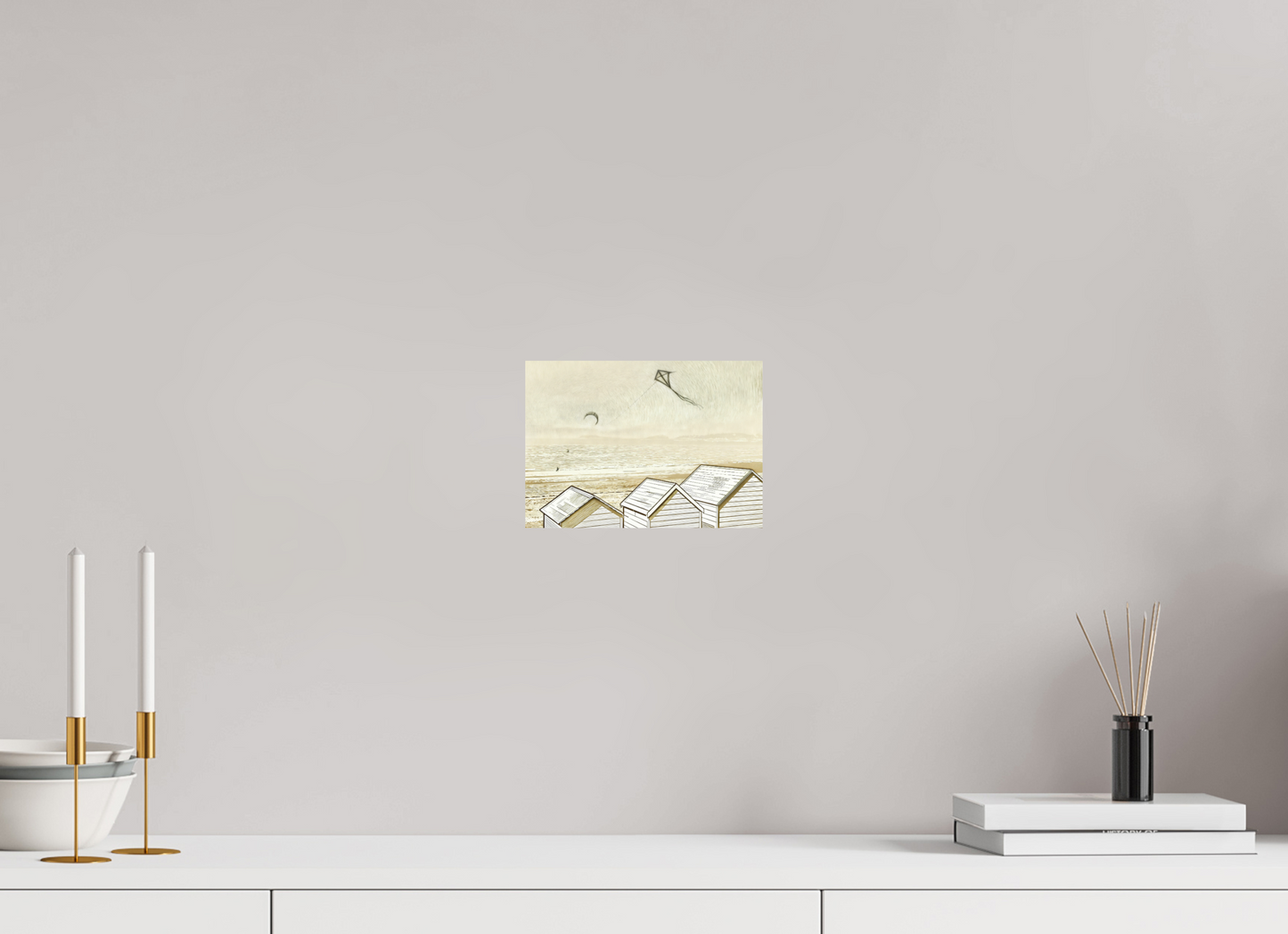 ISO A5 (21 x 14,8 cm), Photo Print On Fuji Crystal DP II Seaside Beach Ivory Cabins ✓