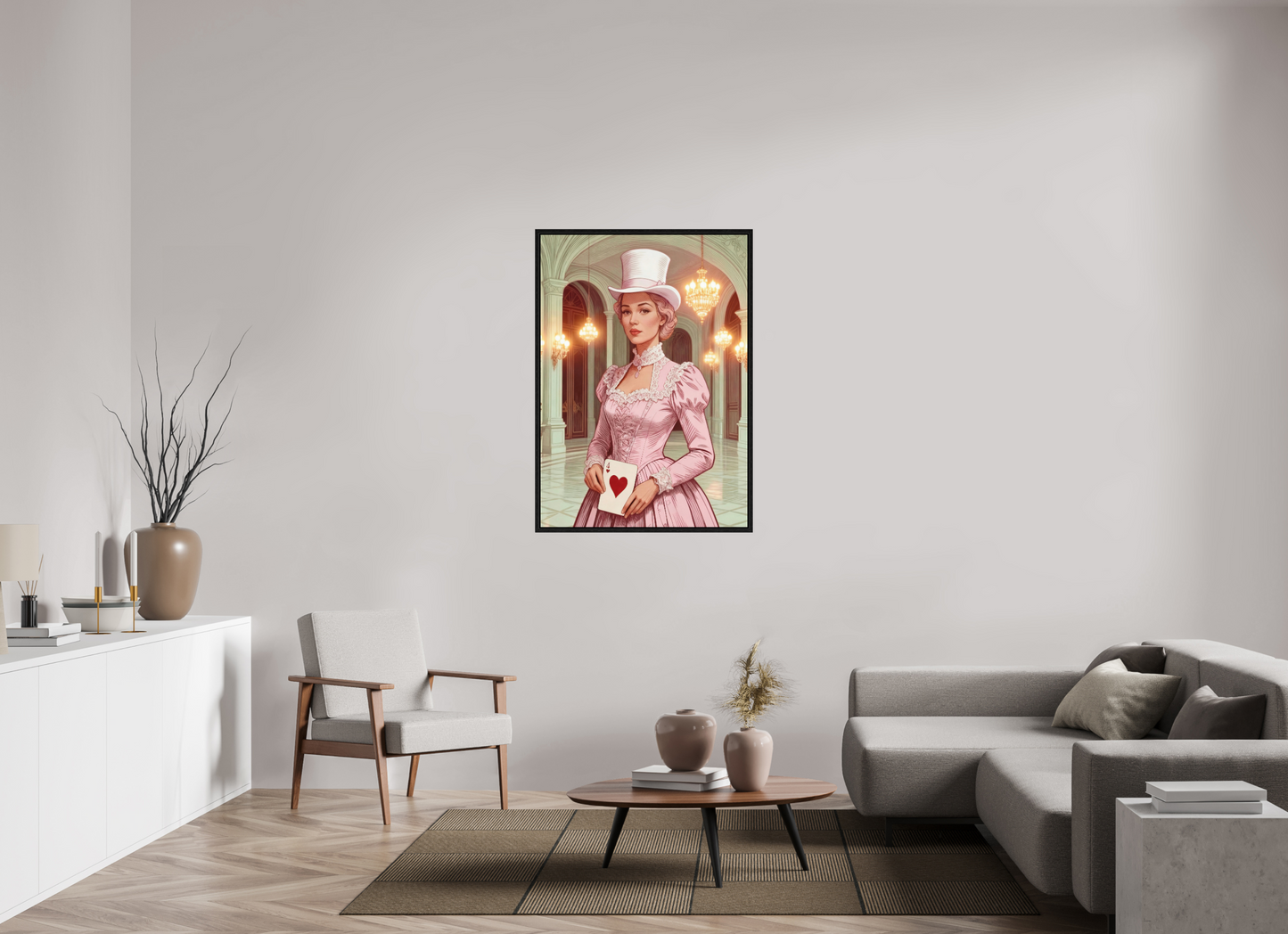 ISO A0 (84,1 x 118,9 cm), Floater Frame Steampunk Pink Lady ✓