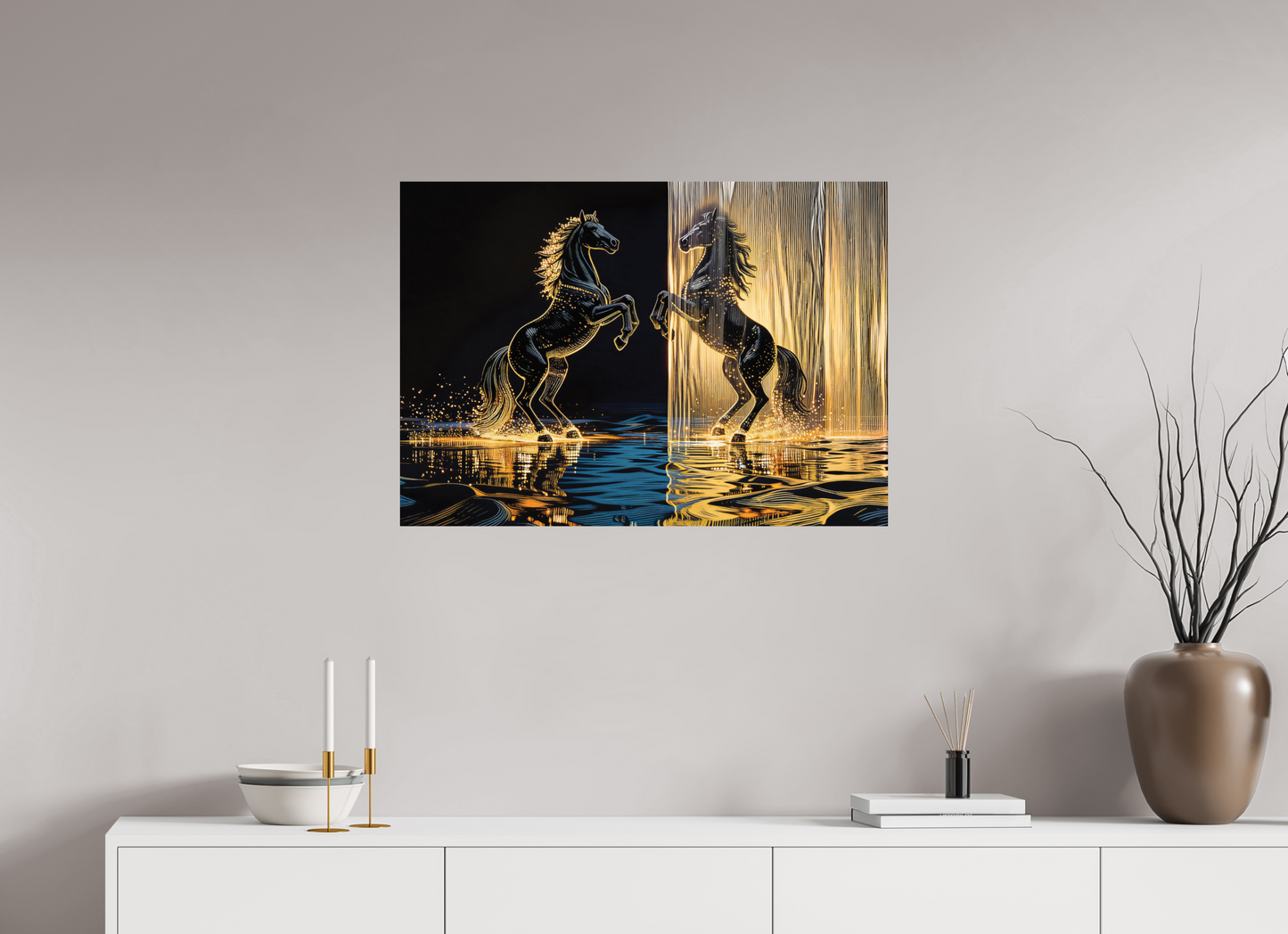 ISO A1 (84,1 x 59,4 cm), Photo Print On Fuji Crystal DP II Golden Horses