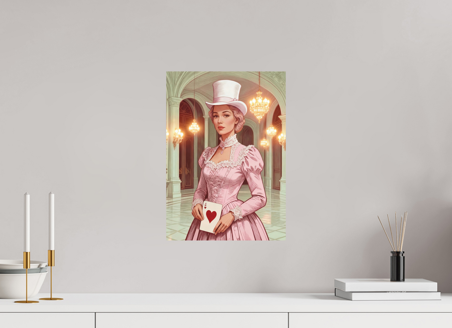 ISO A3 (29,7 x 42 cm), Alu Dibond Steampunk Pink Lady ✓