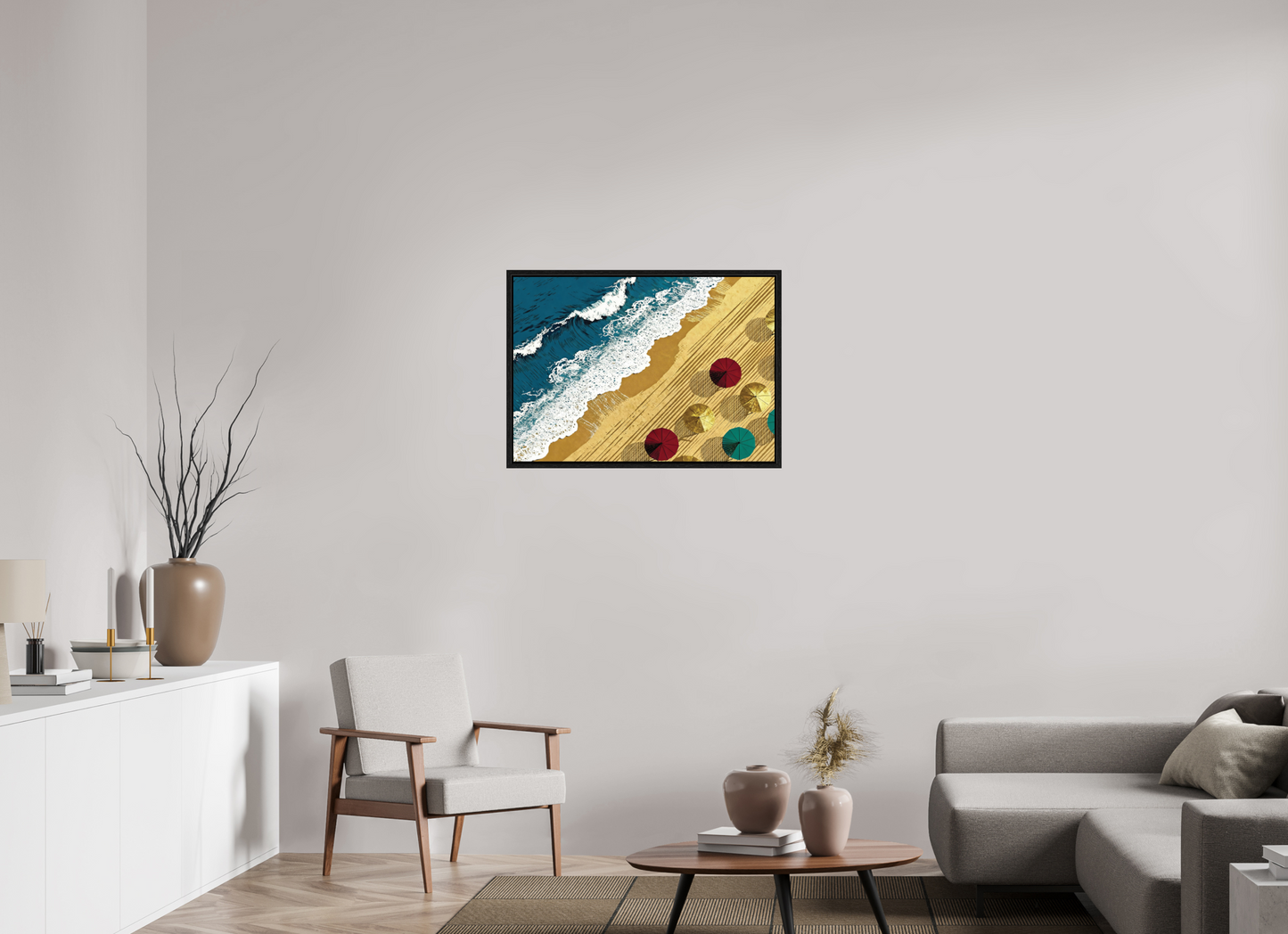 ISO A1 (84,1 x 59,4 cm), Floater Frame Plage Océan Vintage ✓