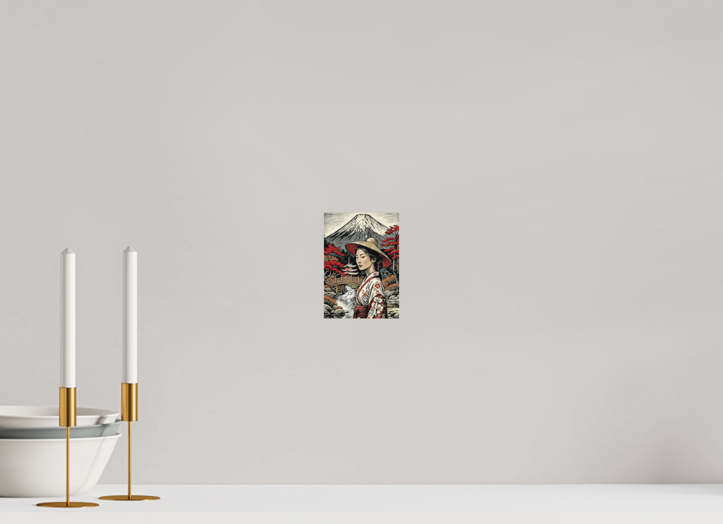 ISO A6 (10,5 x 14,8 cm), Alu Dibond Geisha kimono, Autumn Parc ✓