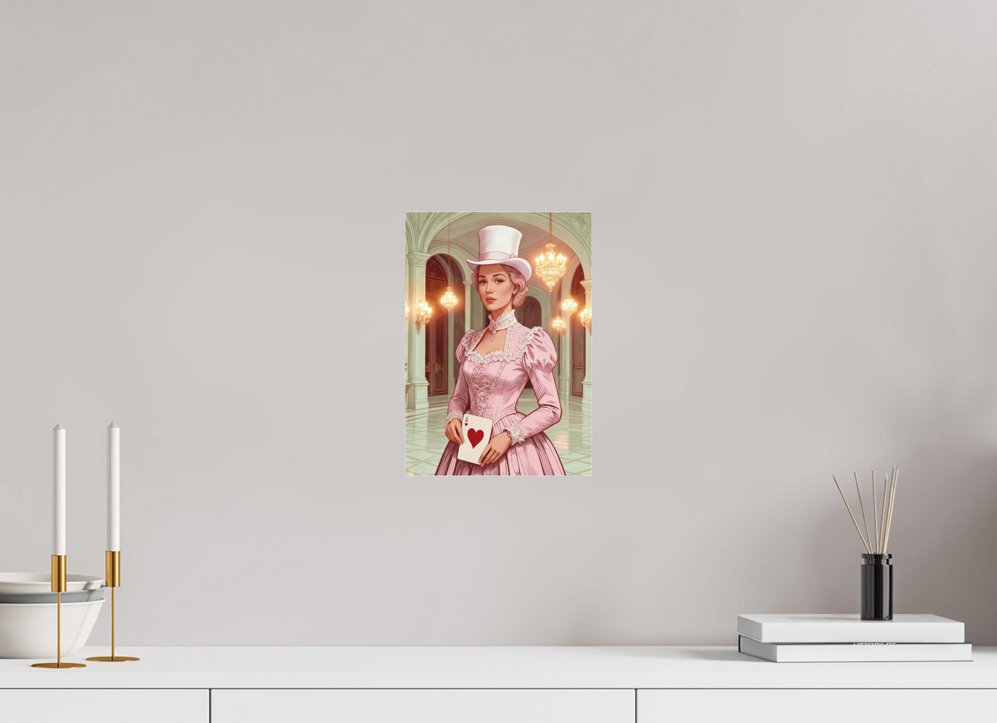 ISO A4 (21 x 29,7 cm), Photo Print Under Acrylic Glass Steampunk Pink Lady ✓