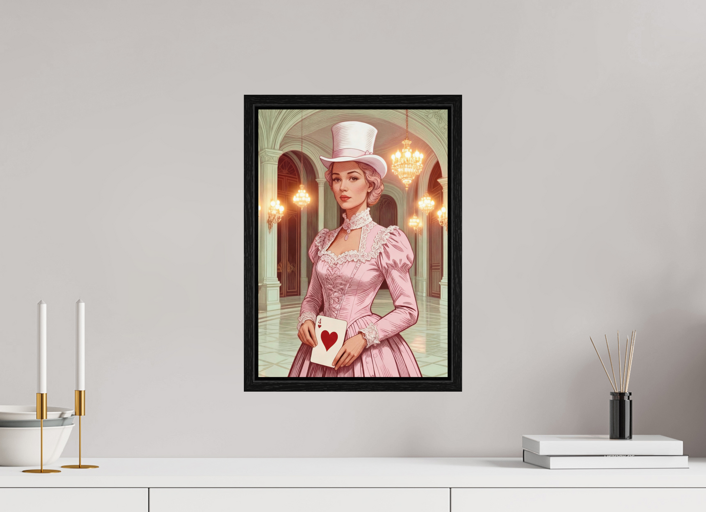 ISO A3 (29,7 x 42 cm), Floater Frame Steampunk Pink Lady ✓