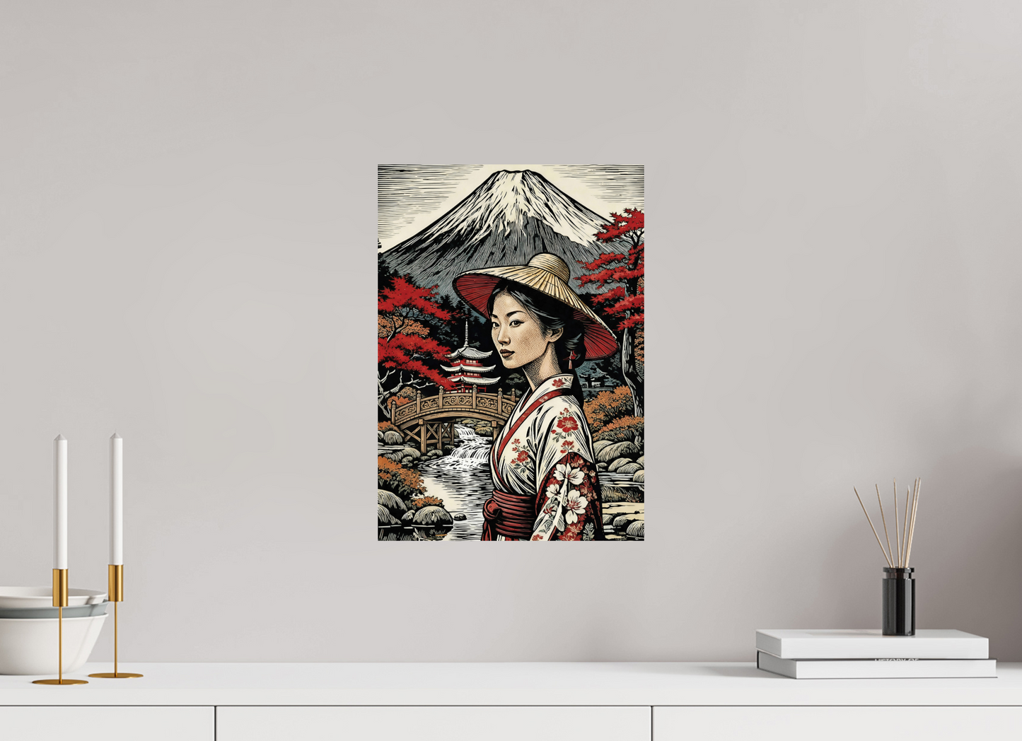 ISO A3 (29,7 x 42 cm), Photo Print On Fuji Crystal DP II Geisha kimono, Autumn Parc ✓
