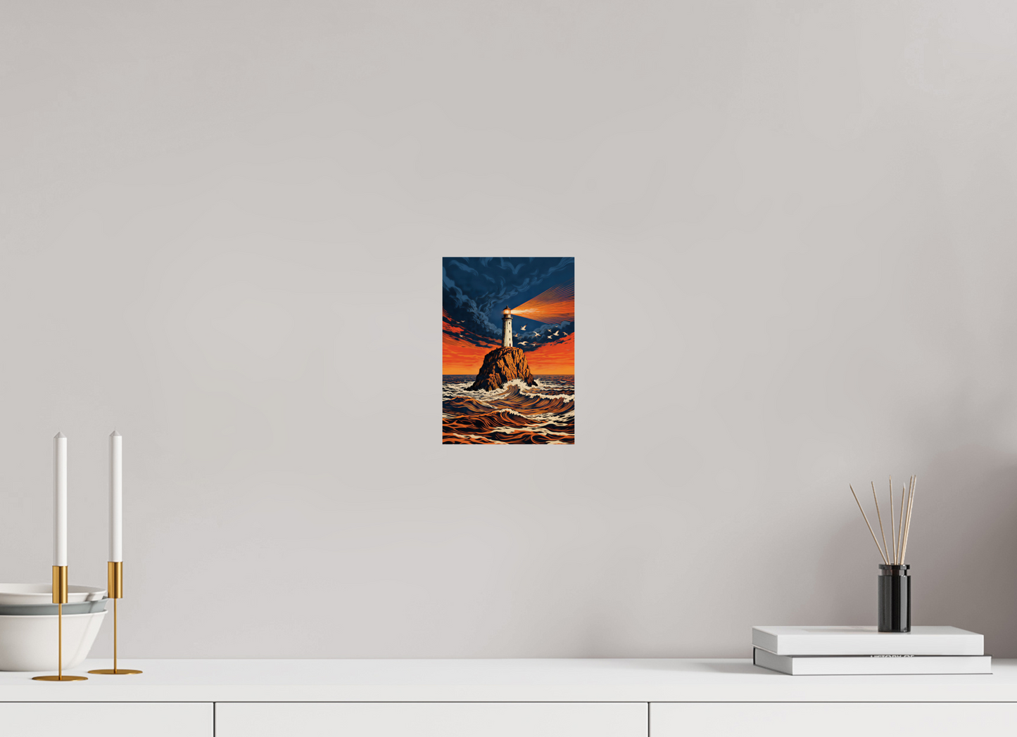 ISO A5 (14,8 x 21 cm), Photo Print On Fuji Crystal DP II Lighthouse Sunset