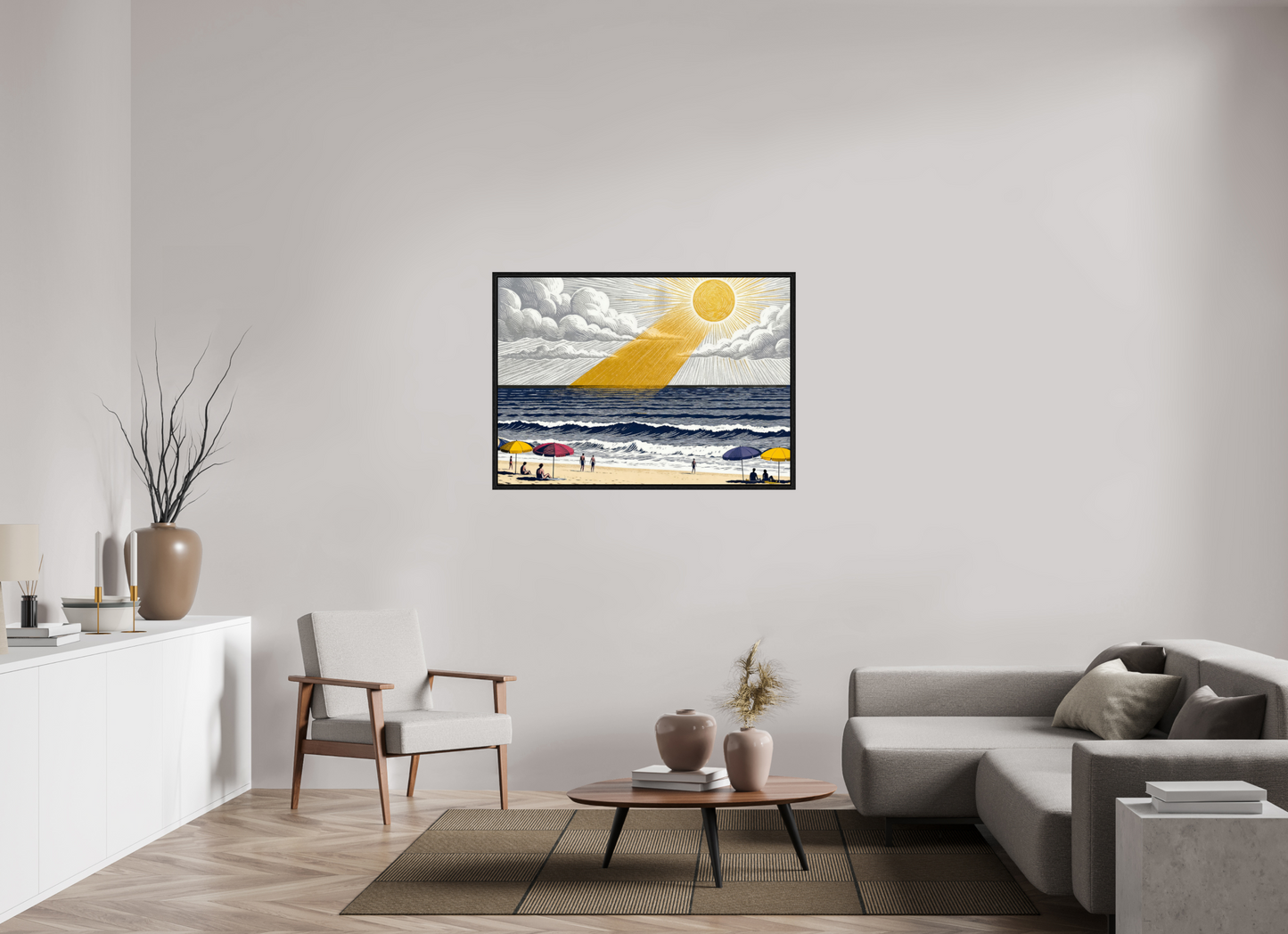 ISO A0 (118,9 x 84,1 cm), Floater Frame ✓ COPIE_Sunlit Waves