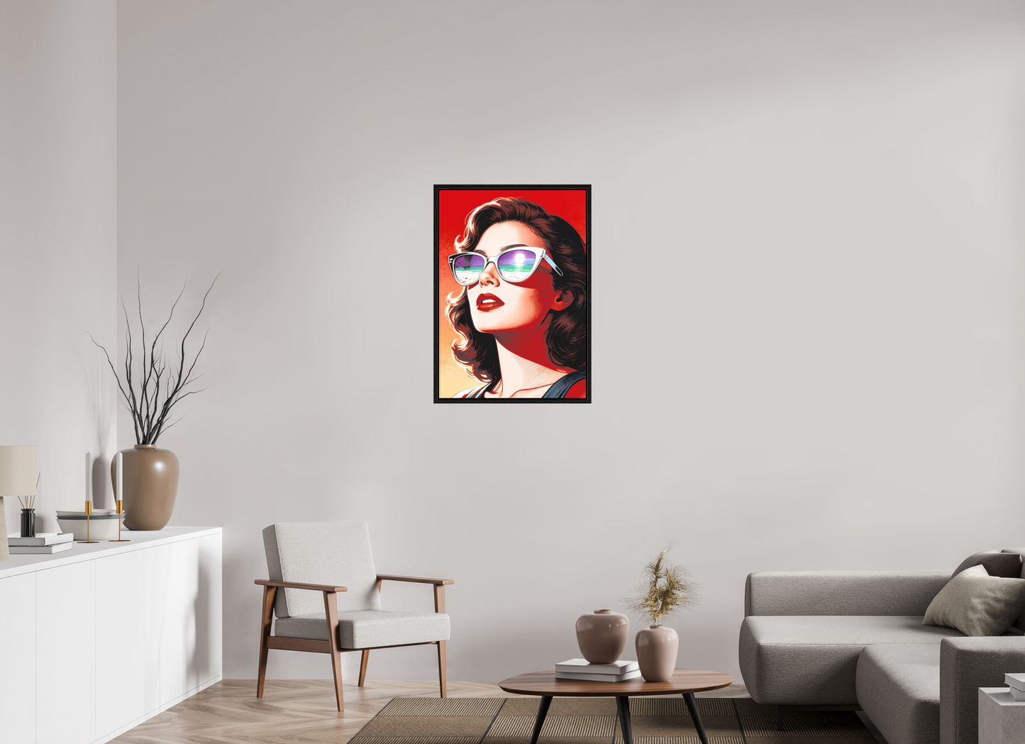 ISO A1 (59,4 x 84,1 cm), Floater Frame Women's Pop Art Sunglasses