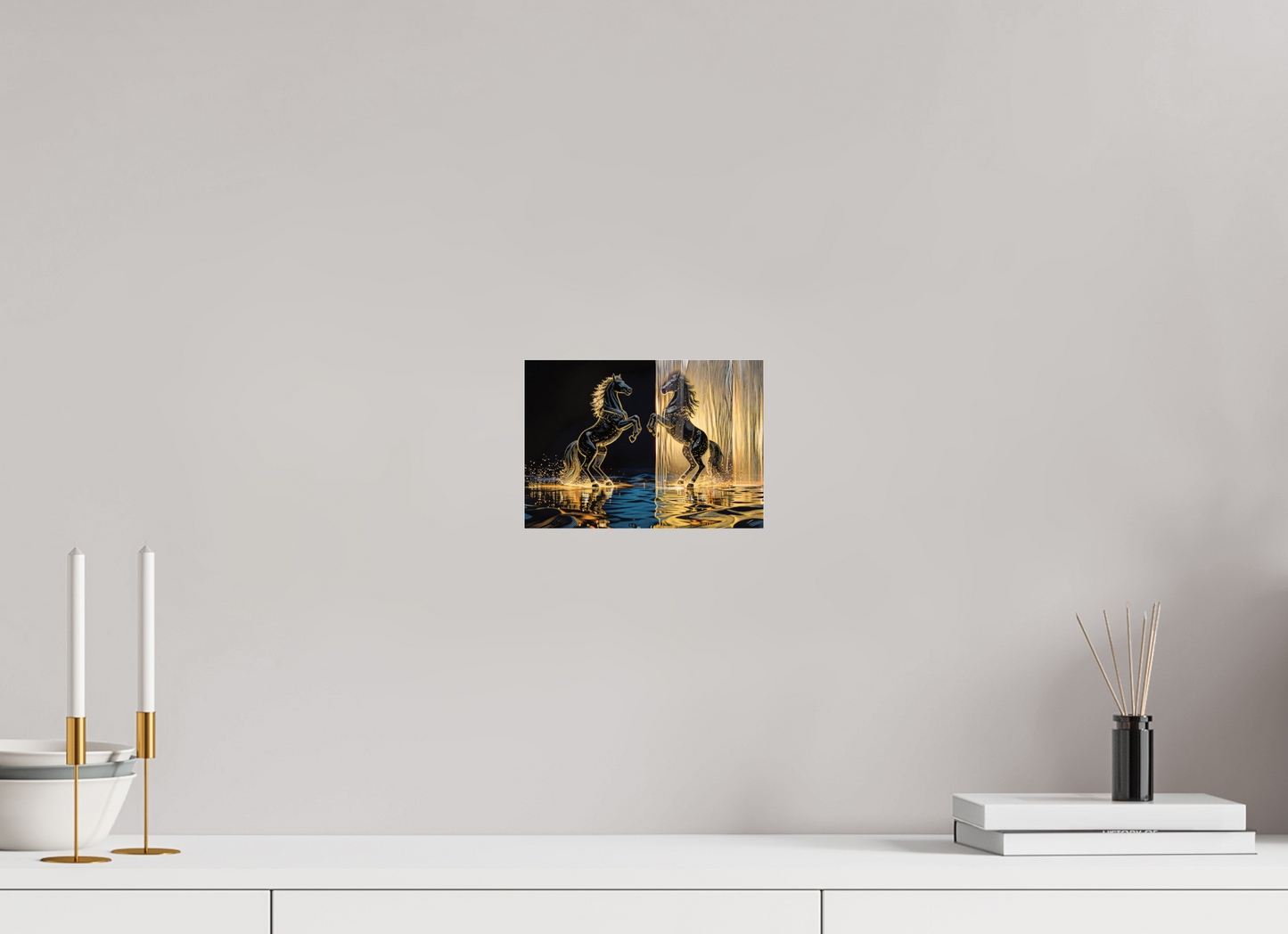 ISO A5 (21 x 14,8 cm), Photo Print Under Acrylic Glass Golden Horses