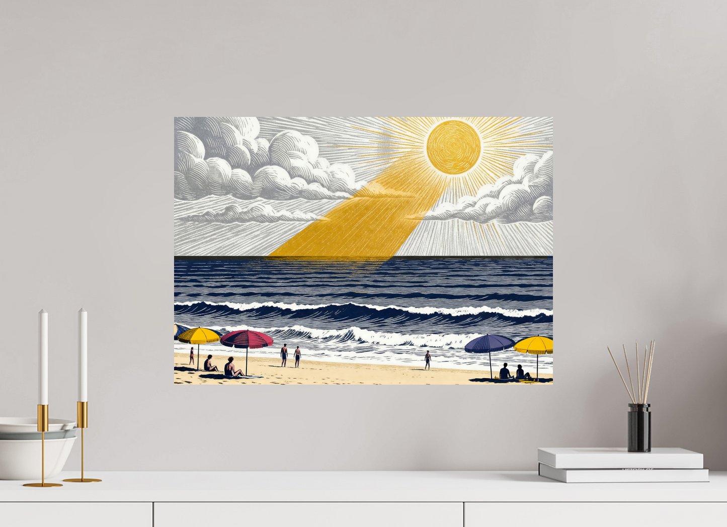 ISO A2 (59,4 x 42 cm), Photo Print On Fuji Crystal DP II ✓ COPIE_Sunlit Waves