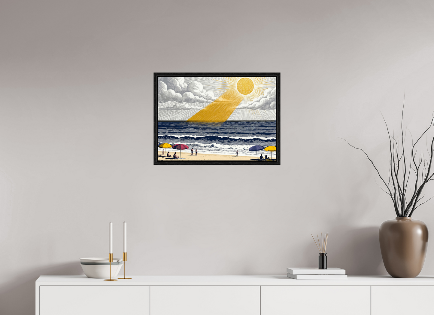 ISO A2 (59,4 x 42 cm), Floater Frame ✓ COPIE_Sunlit Waves