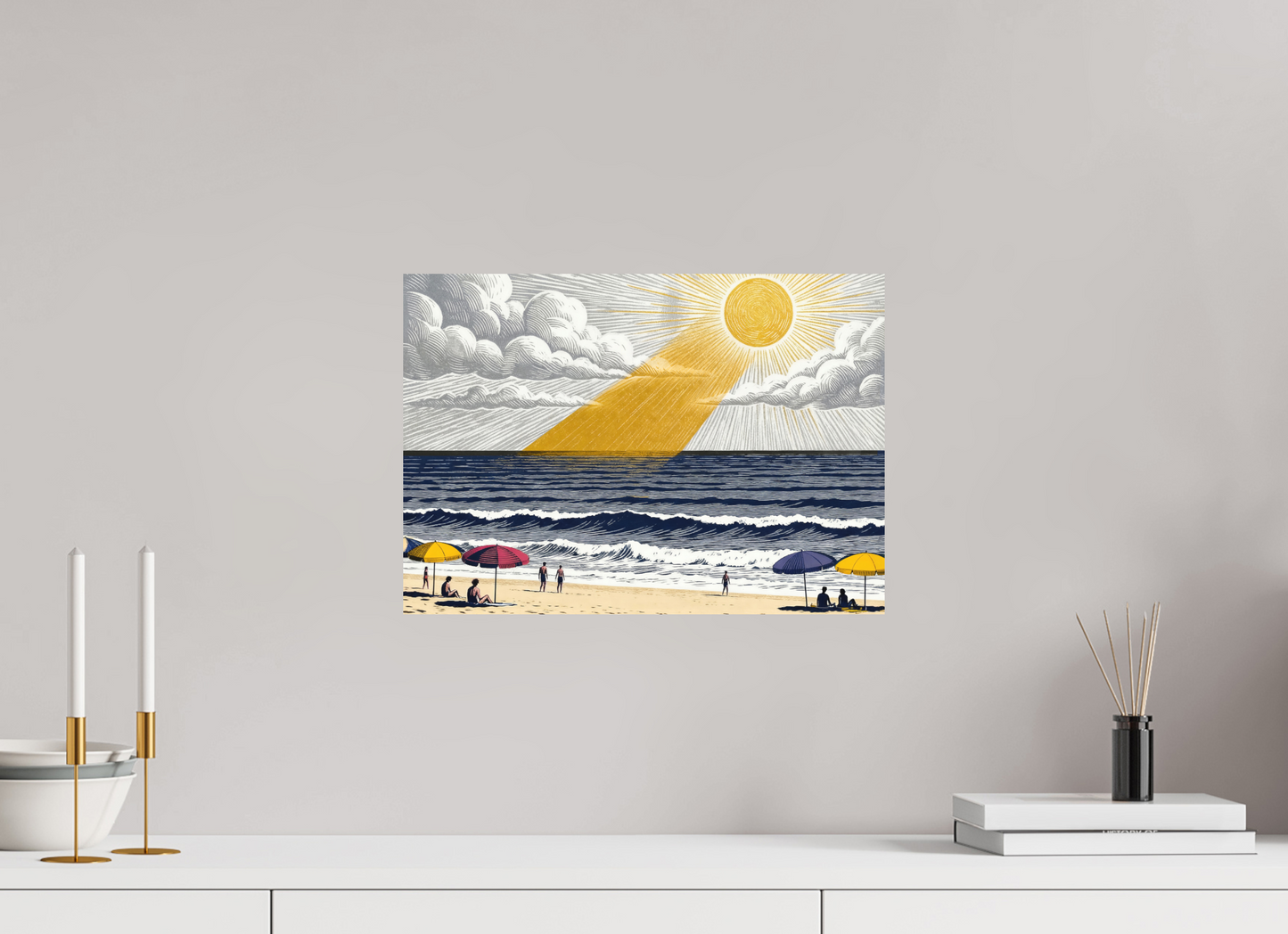 ISO A3 (42 x 29,7 cm), Aluminium Dibond ✓ COPIE_Sunlit Waves