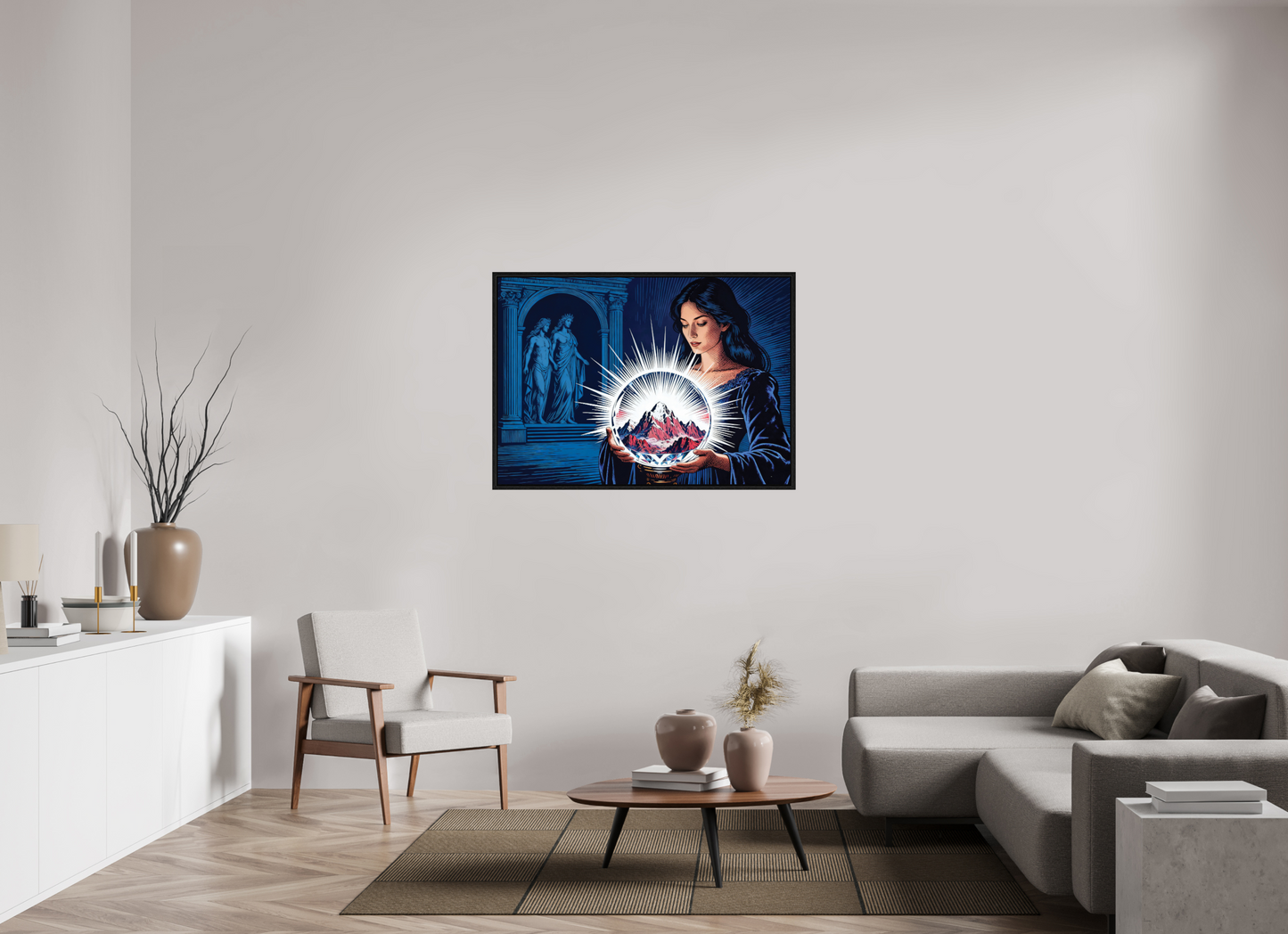 ISO A0 (118,9 x 84,1 cm), Floater Frame Circé, crystal Mountain ✓