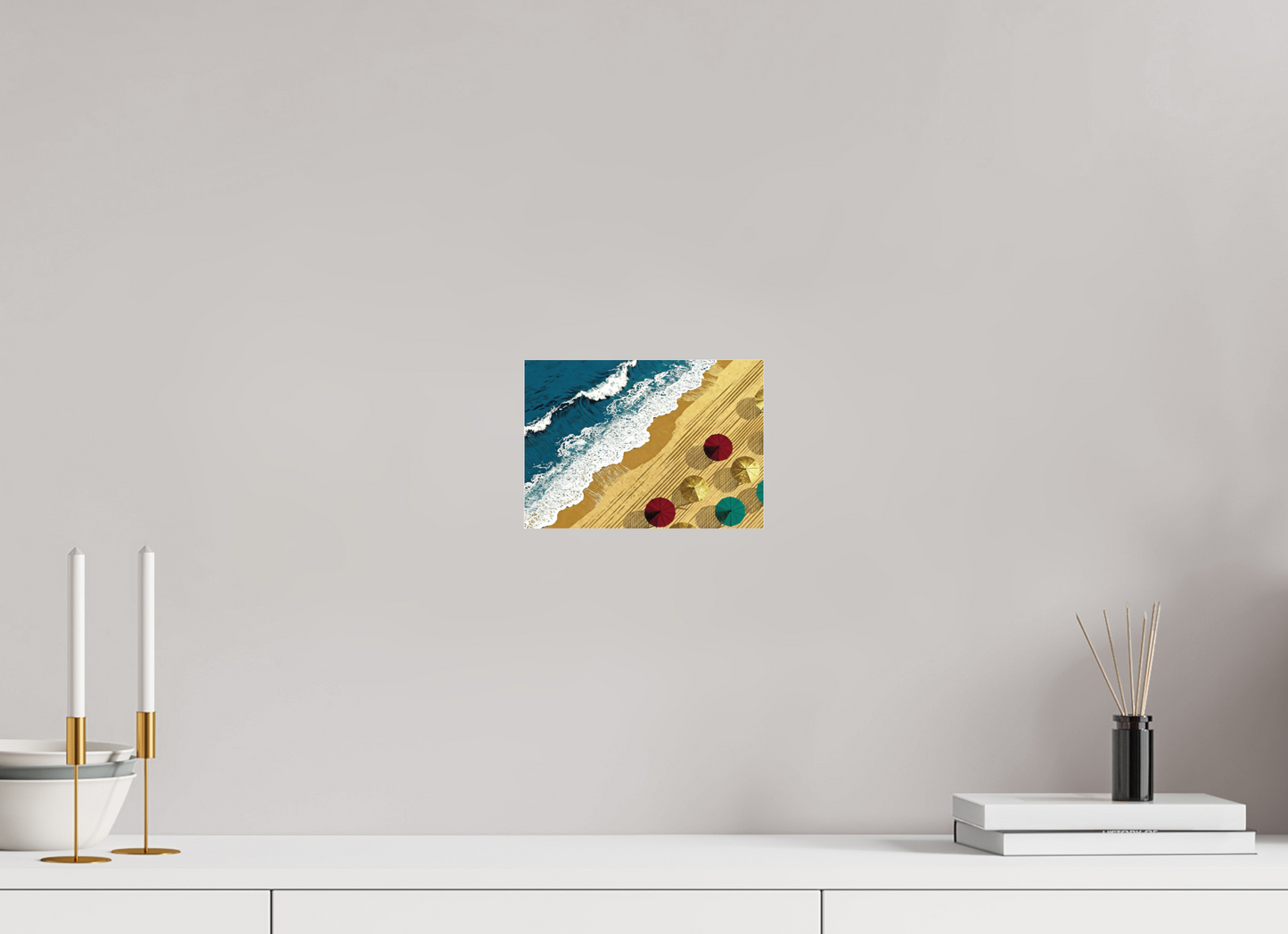 ISO A5 (21 x 14,8 cm), Photo Print Under Acrylic Glass Plage Océan Vintage ✓