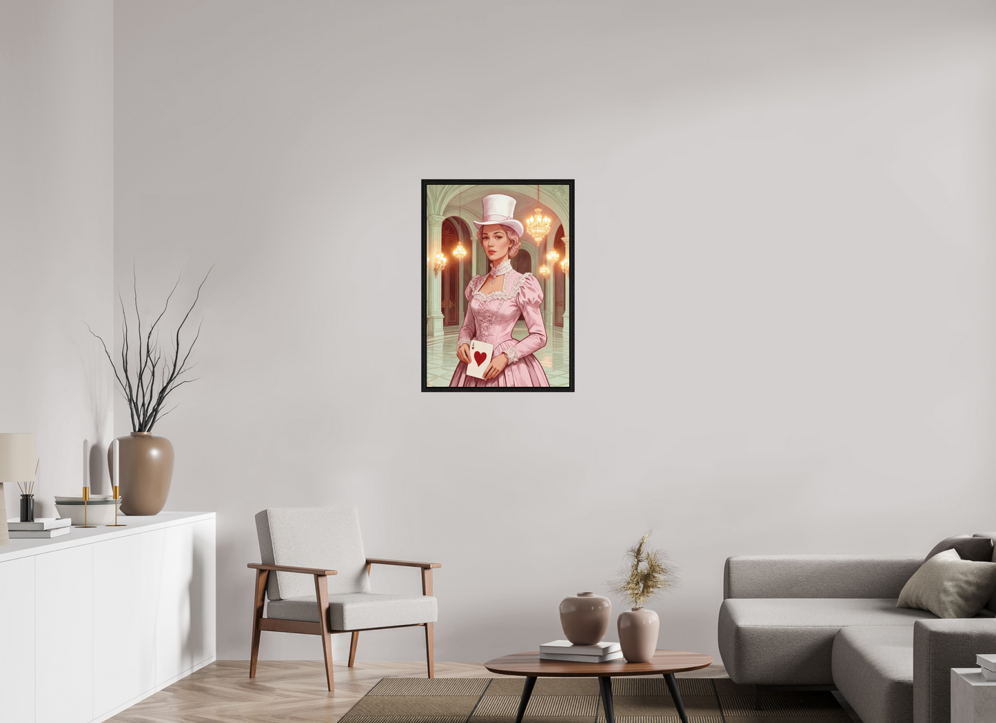ISO A1 (59,4 x 84,1 cm), Floater Frame Steampunk Pink Lady ✓