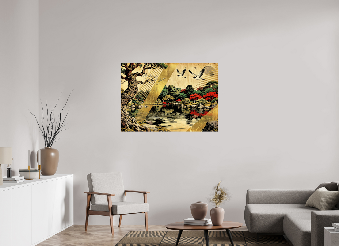 ISO A0 (118,9 x 84,1 cm), Photo Print Under Acrylic Glass Oriental Zen Park in Autumn ✓