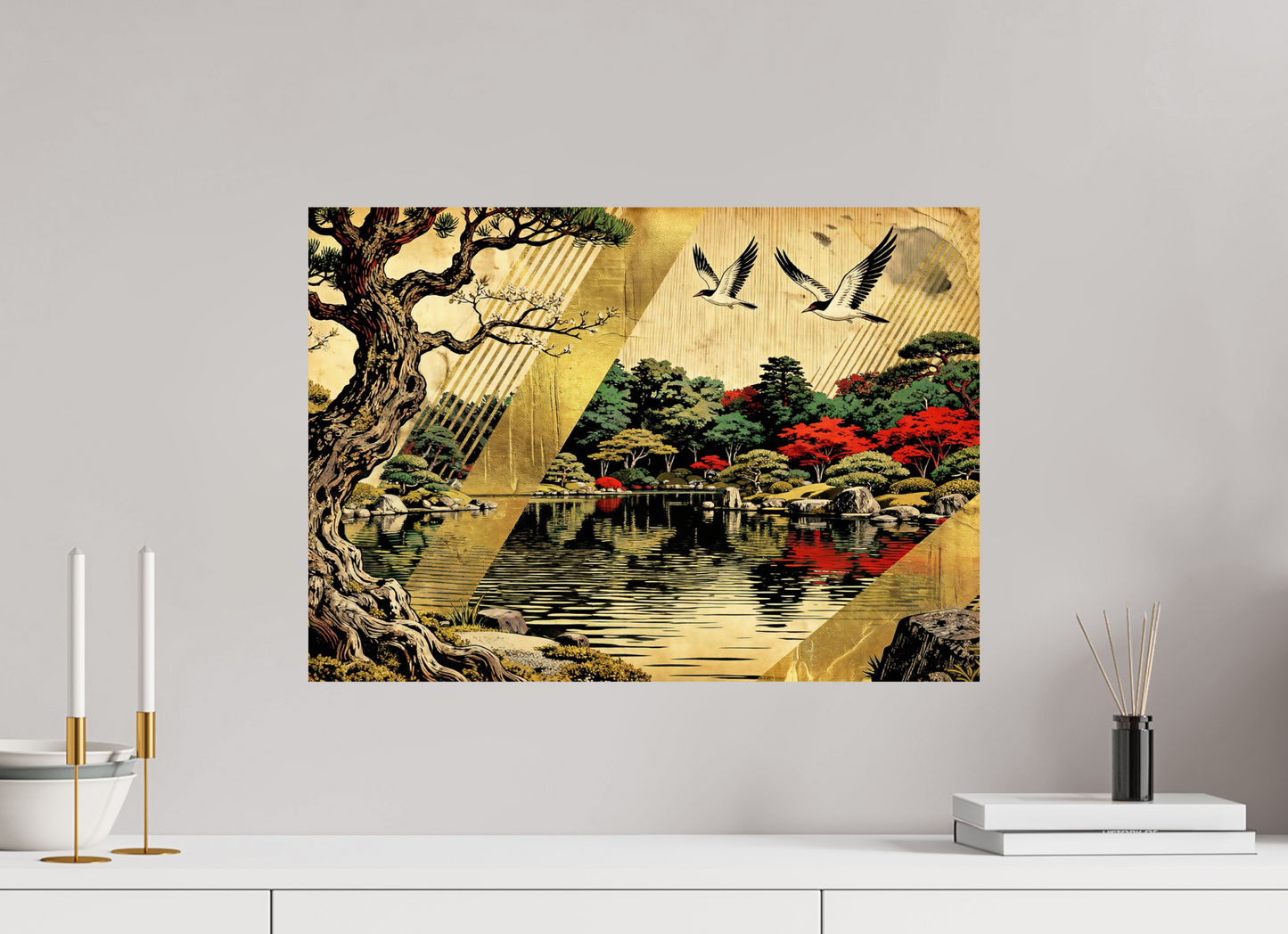 ISO A2 (59,4 x 42 cm), Photo Print On Fuji Crystal DP II Oriental Zen Park in Autumn ✓
