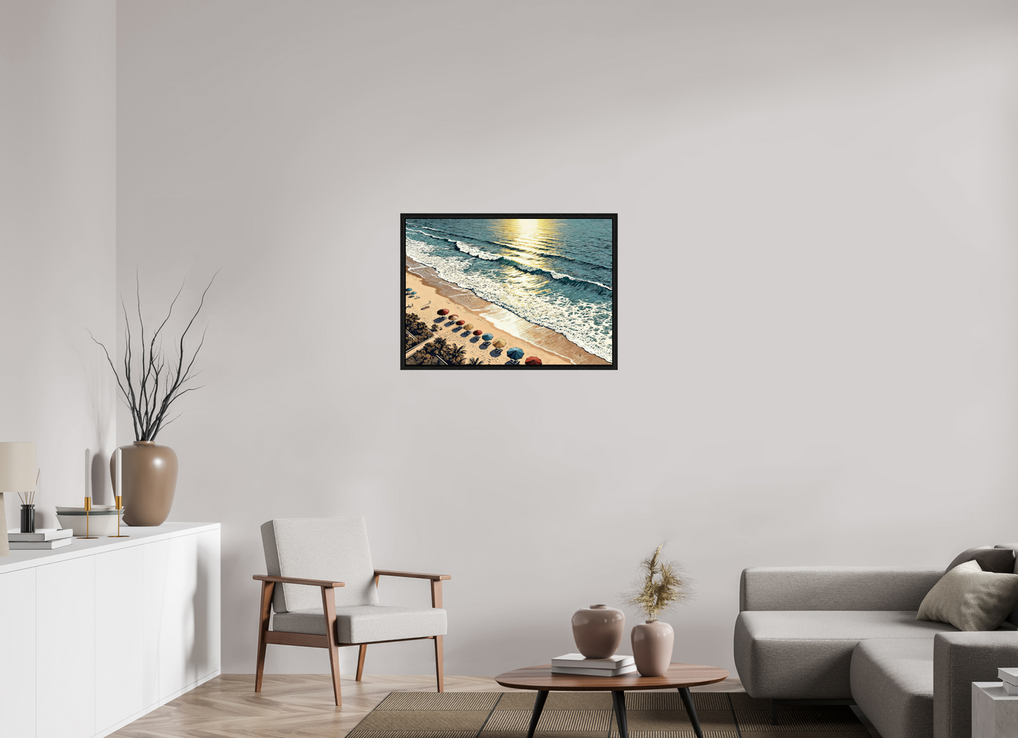 ISO A1 (84,1 x 59,4 cm), Floater Frame Sunny Vintage Beach ✓