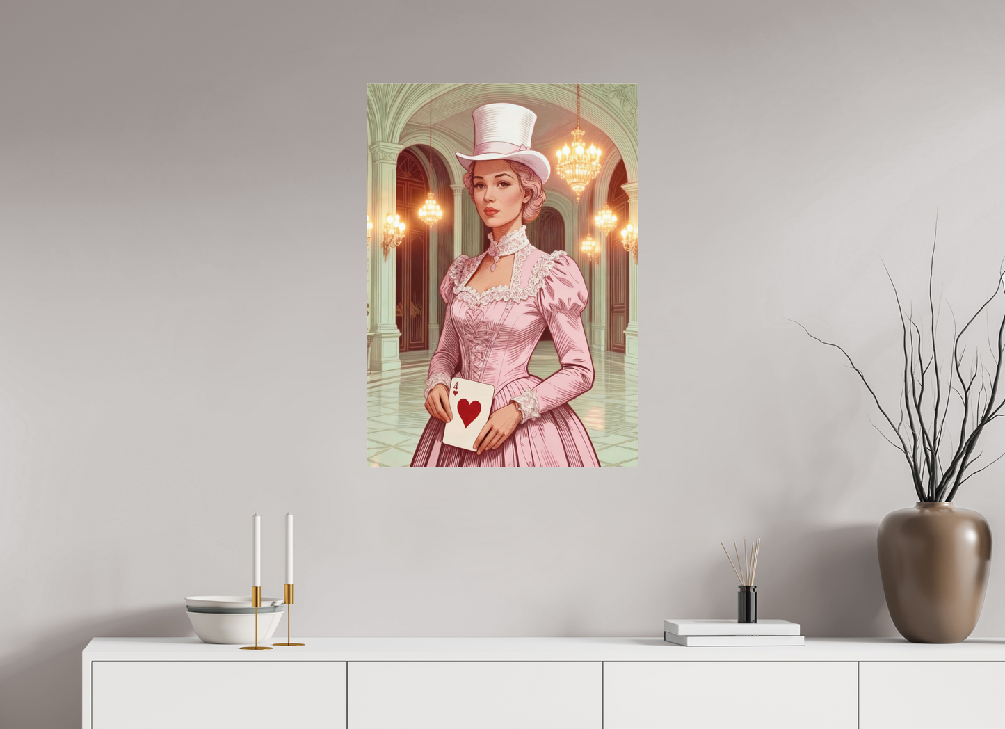 ISO A1 (59,4 x 84,1 cm), Photo Print Under Acrylic Glass Steampunk Pink Lady ✓