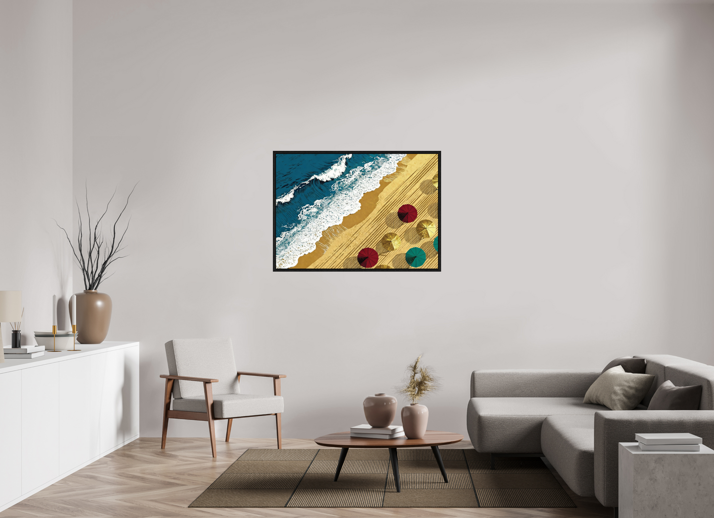 ISO A0 (118,9 x 84,1 cm), Floater Frame Plage Océan Vintage ✓