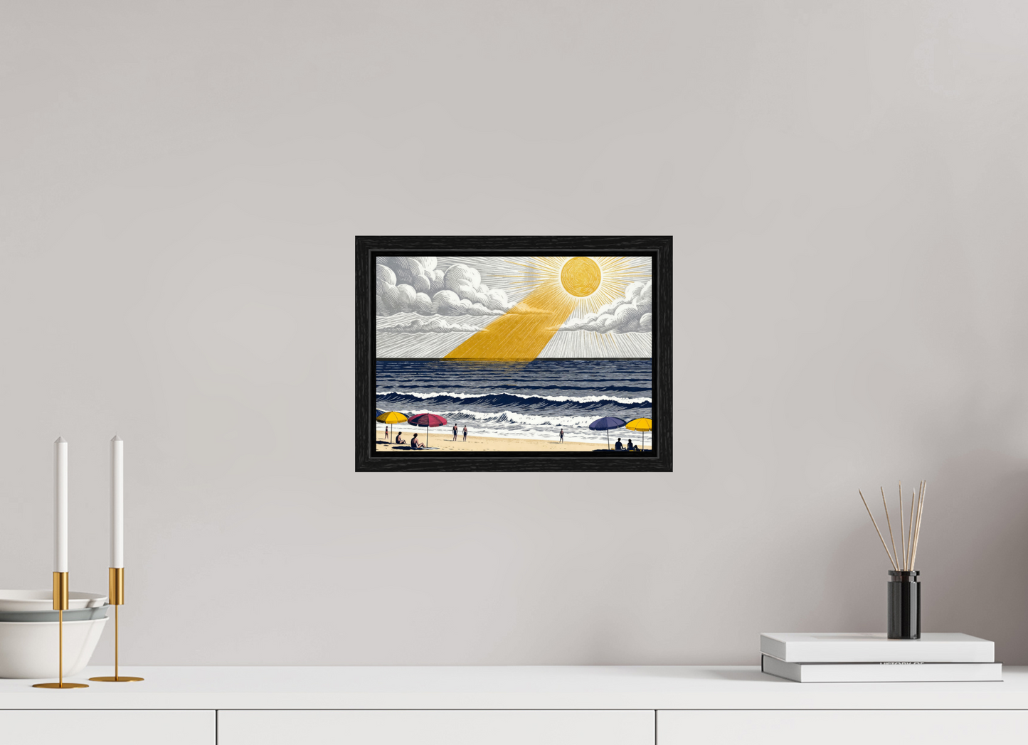 ISO A4 (29,7 x 21 cm), Floater Frame ✓ COPIE_Sunlit Waves