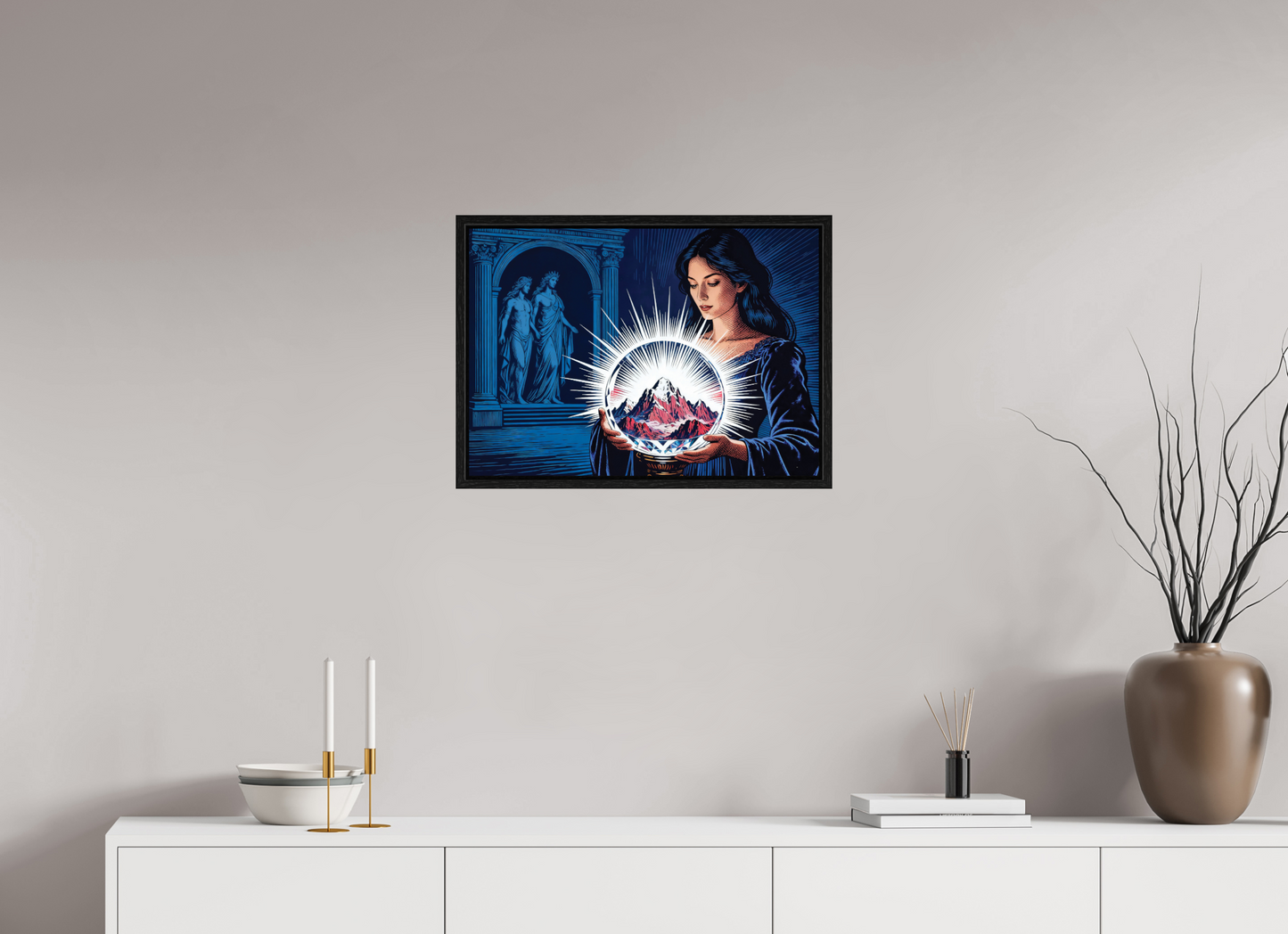 ISO A2 (59,4 x 42 cm), Floater Frame Circé, crystal Mountain ✓