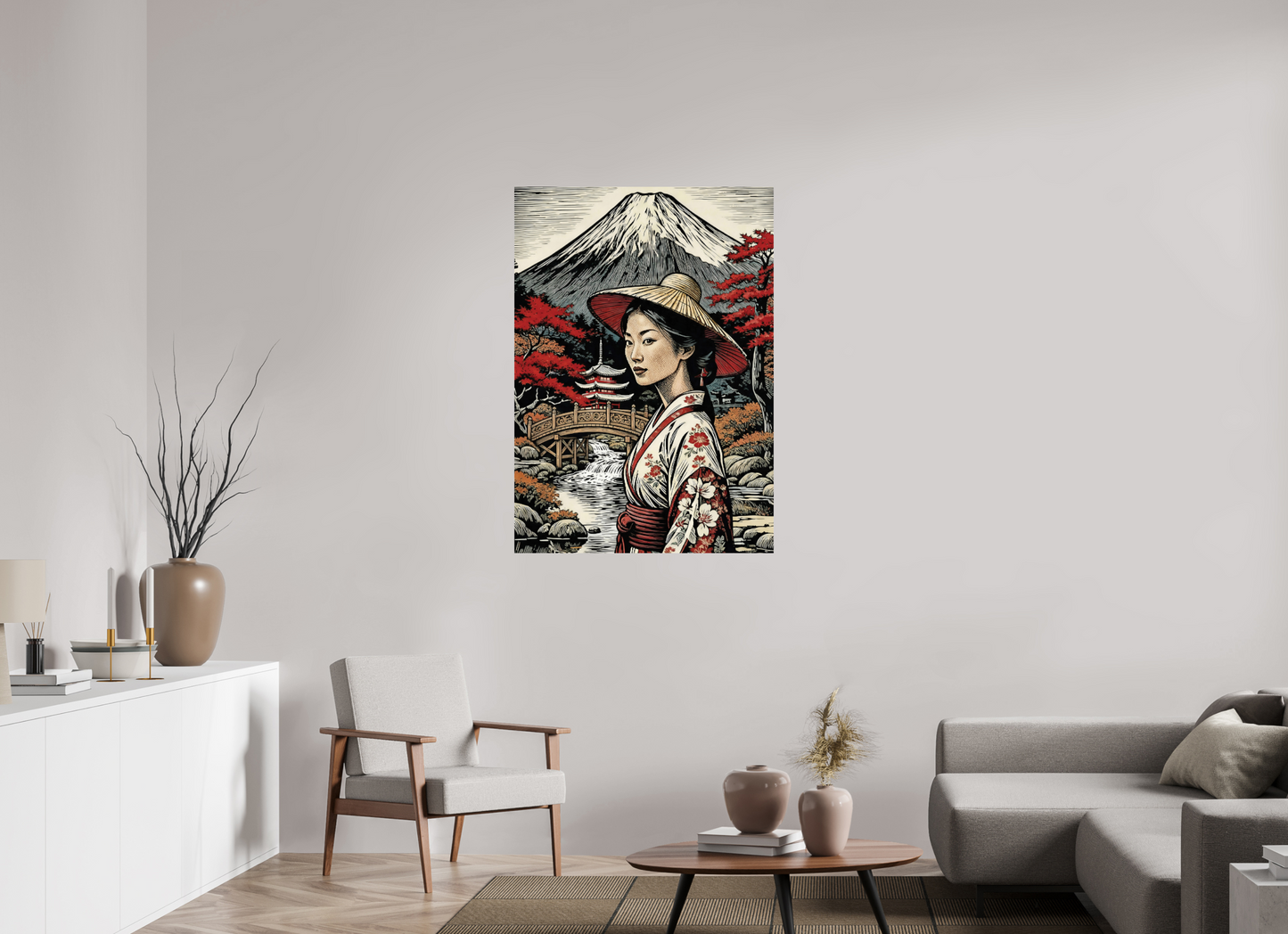 ISO A0 (84,1 x 118,9 cm), Photo Print On Fuji Crystal DP II Geisha kimono, Autumn Parc ✓
