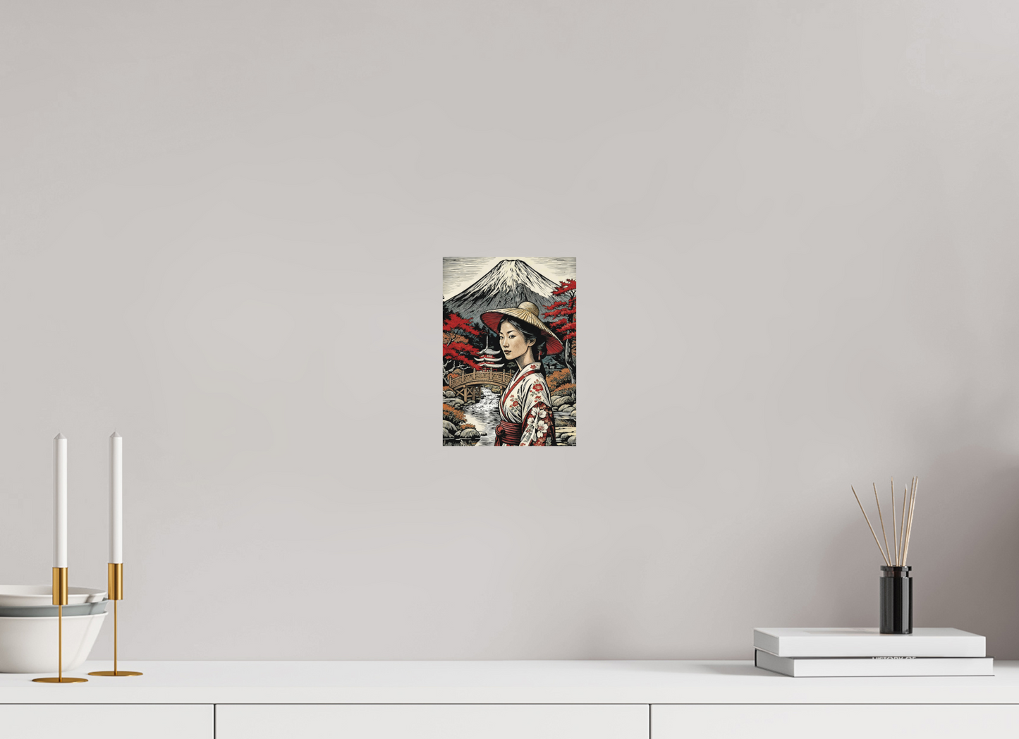 ISO A5 (14,8 x 21 cm), Alu Dibond Geisha kimono, Autumn Parc ✓