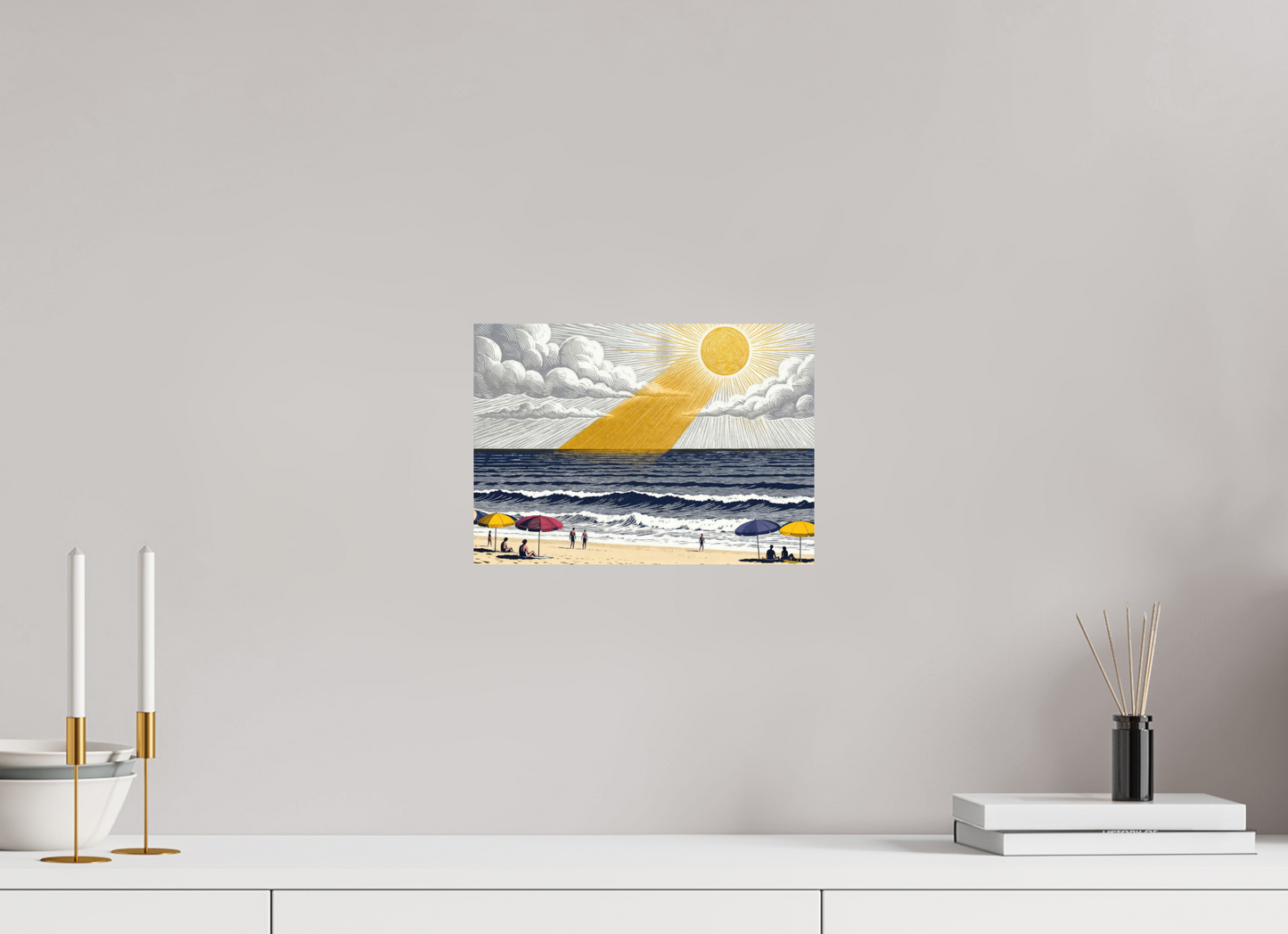 ISO A4 (29,7 x 21 cm), Aluminium Dibond ✓ COPIE_Sunlit Waves