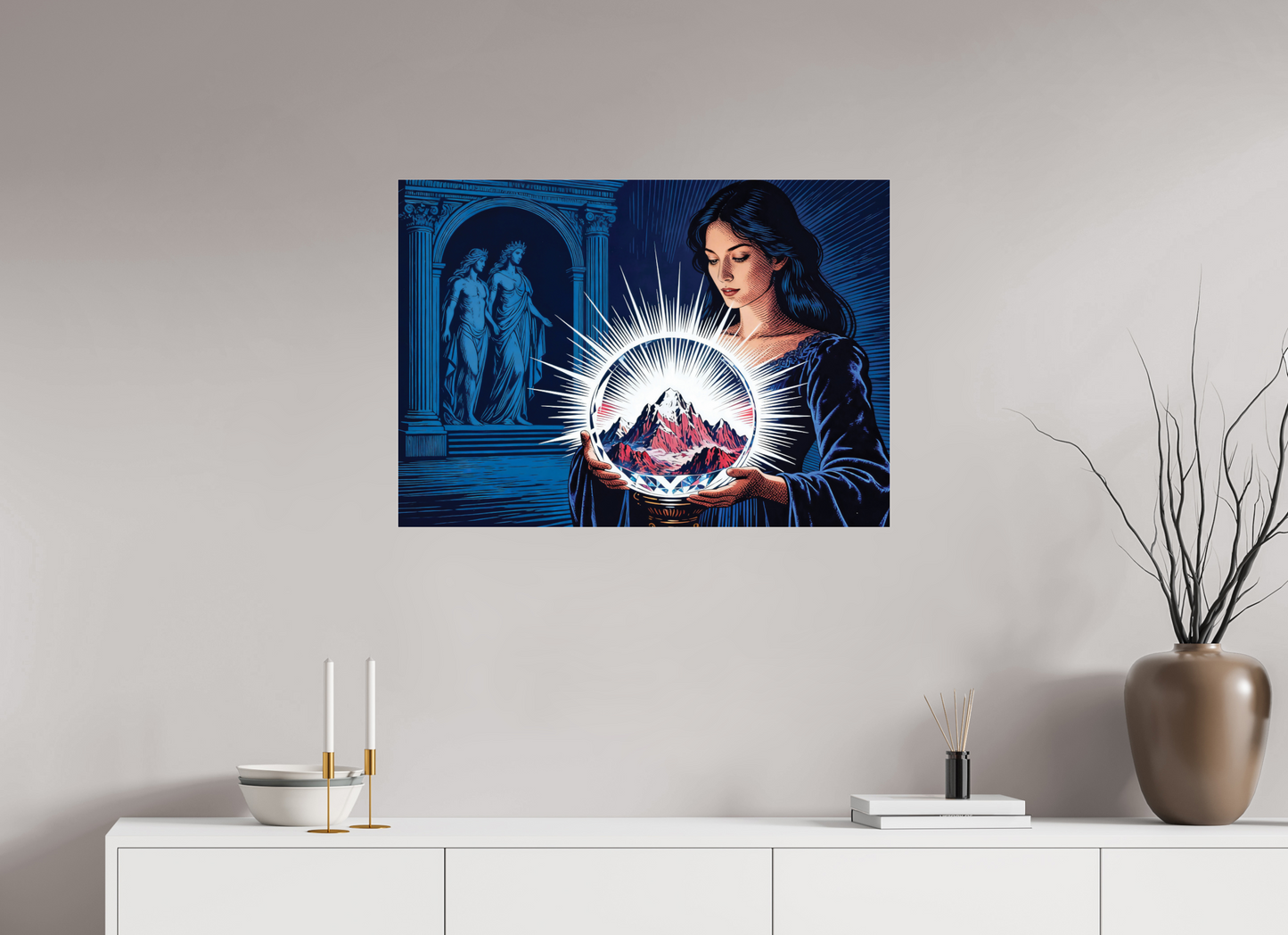 ISO A1 (84,1 x 59,4 cm), Photo Print Under Acrylic Glass Circé, crystal Mountain ✓