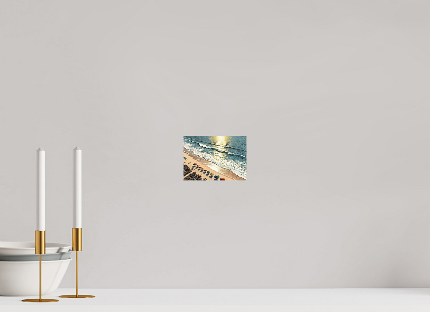 ISO A6 (14,8 x 10,5 cm), Alu Dibond Sunny Vintage Beach ✓