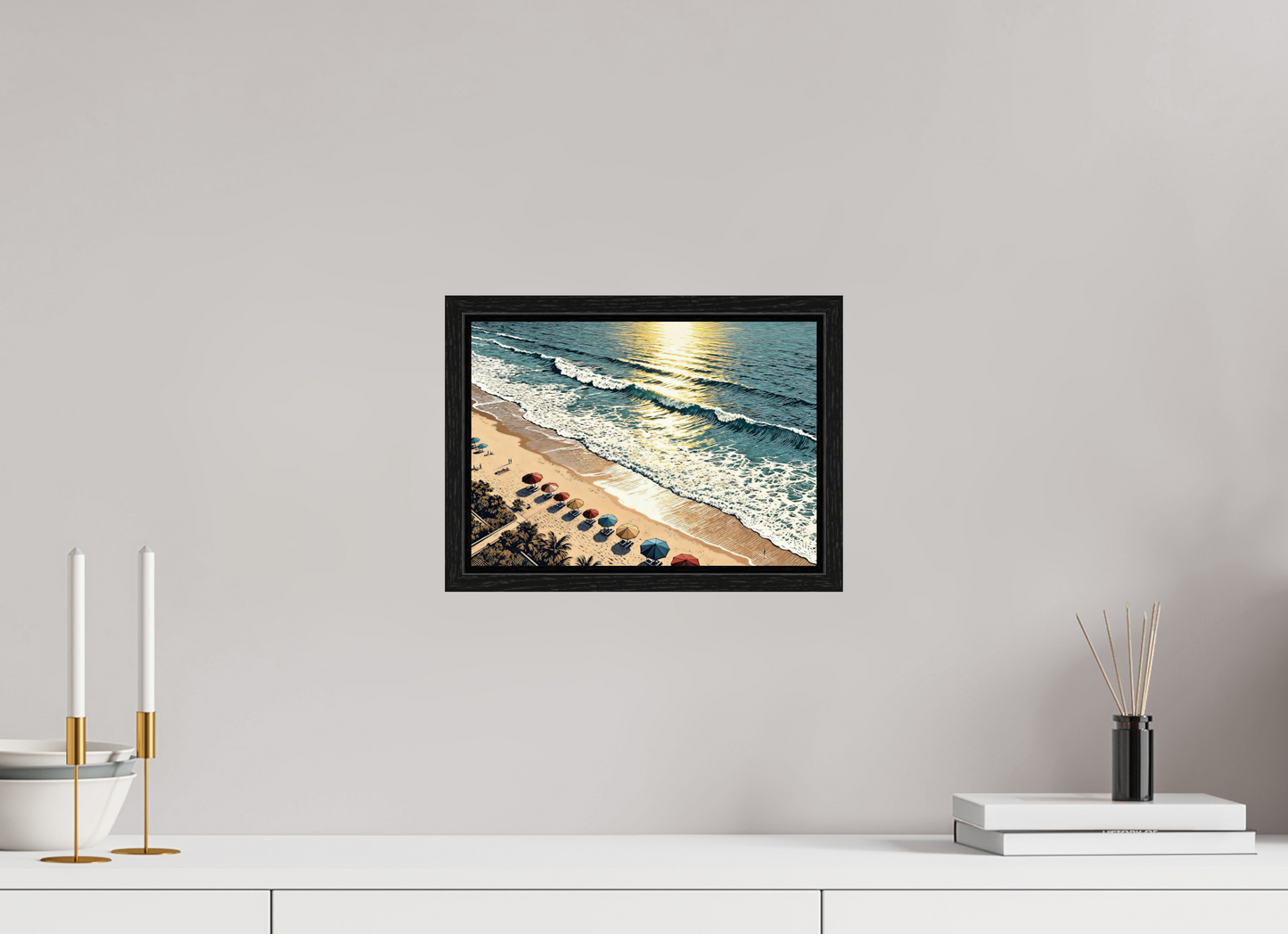ISO A4 (29,7 x 21 cm), Floater Frame Sunny Vintage Beach ✓