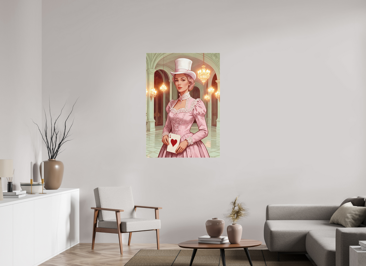 ISO A0 (84,1 x 118,9 cm), Photo Print Under Acrylic Glass Steampunk Pink Lady ✓