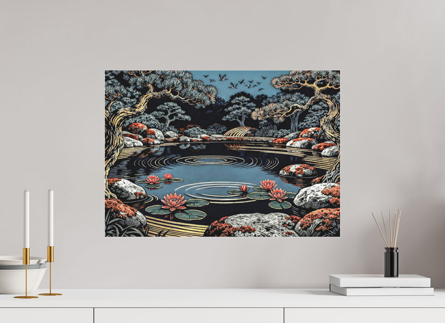 ISO A2 (59,4 x 42 cm), Photo Print Under Acrylic Glass Moonlit Clarity ✓