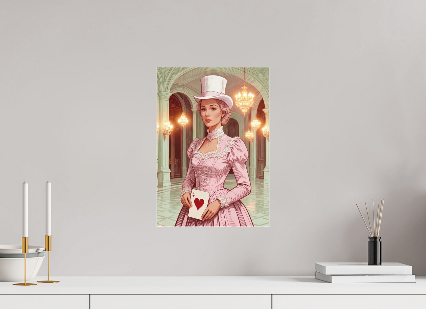 ISO A3 (29,7 x 42 cm), Photo Print Under Acrylic Glass Steampunk Pink Lady ✓