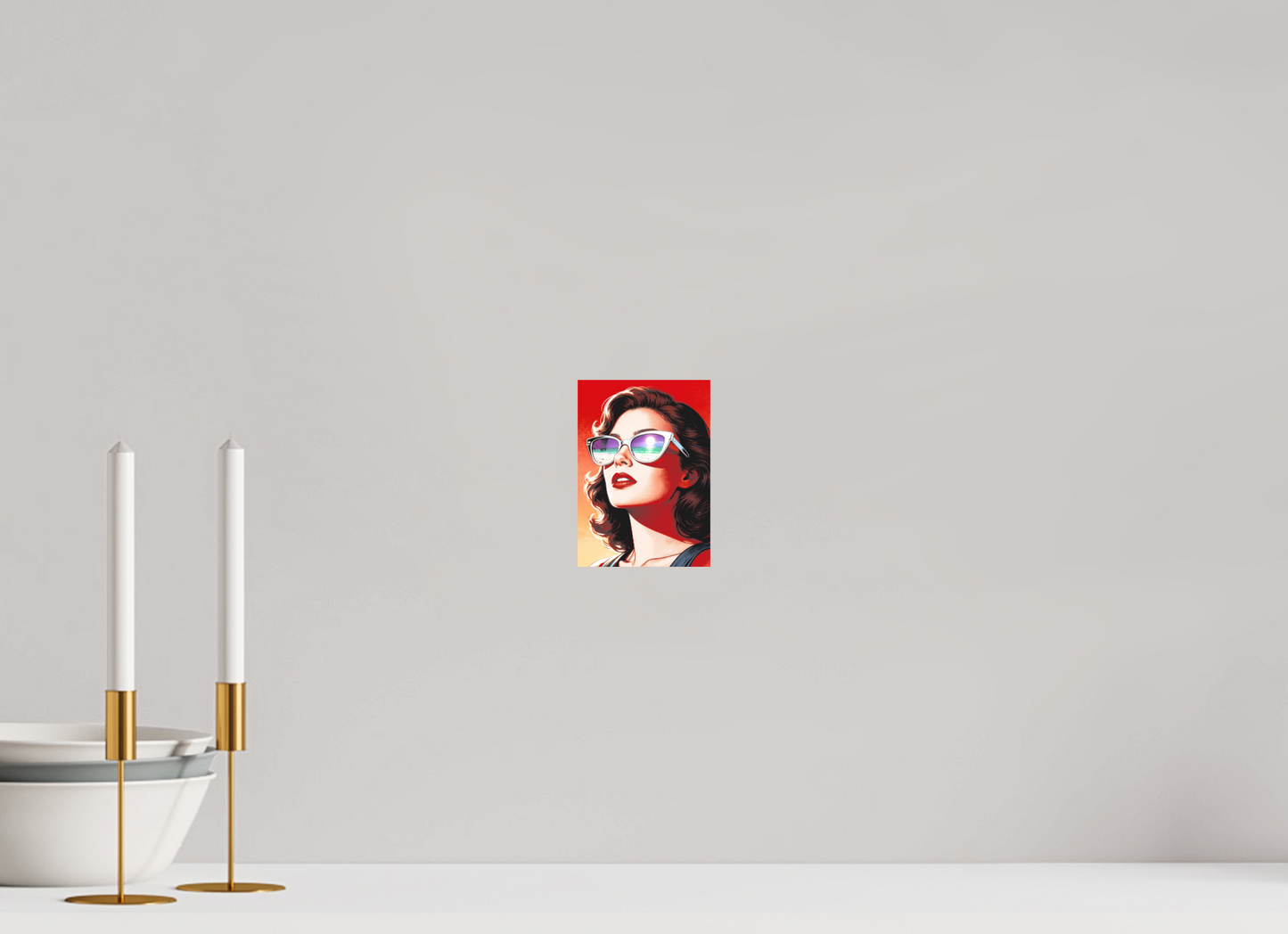 ISO A6 (10,5 x 14,8 cm), Photo Print On Fuji Crystal DP II Women's Pop Art Sunglasses