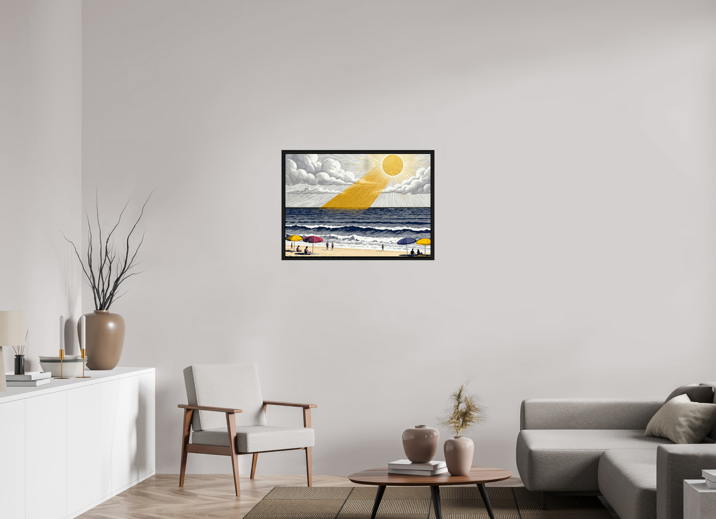 ISO A1 (84,1 x 59,4 cm), Floater Frame ✓ COPIE_Sunlit Waves