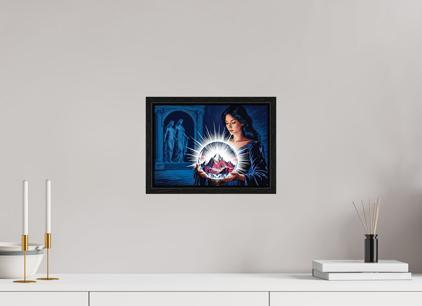 ISO A4 (29,7 x 21 cm), Floater Frame Circé, crystal Mountain ✓