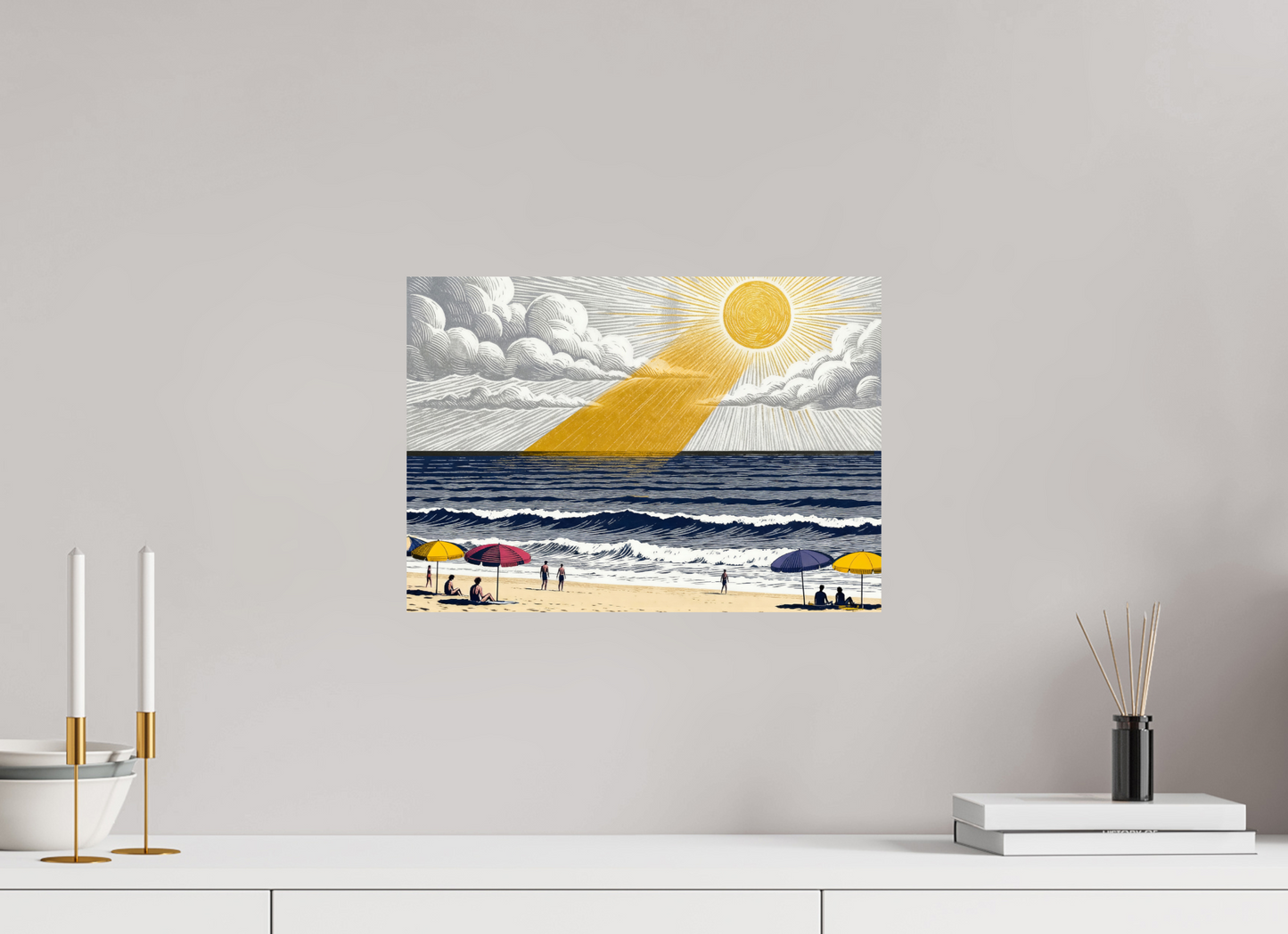 ISO A3 (42 x 29,7 cm), Photo Print On Fuji Crystal DP II ✓ COPIE_Sunlit Waves